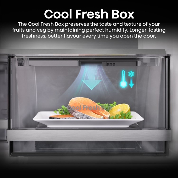 Hisense PureFlex 640 Litre Four Door American Fridge Freezer - Grey - Image 6