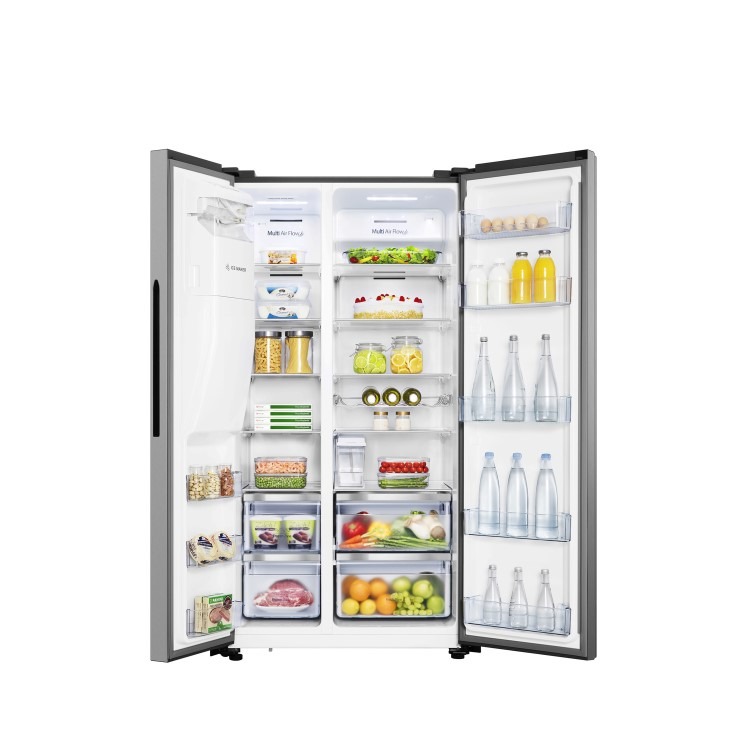 Hisense 562 Litre Freestanding American Fridge Freezer - Stainless Steel - Image 6