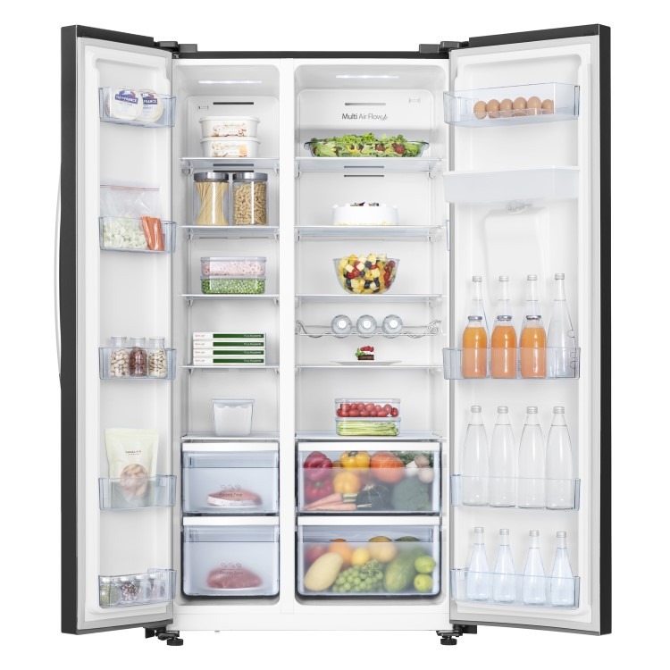 Hisense 578 Litre Side-By-Side American Fridge Freezer - Black - Image 5