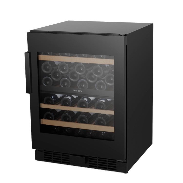 Hisense 46 Bottle Capacity Dual Zone Freestanding Wine Cooler - Black - Image 5