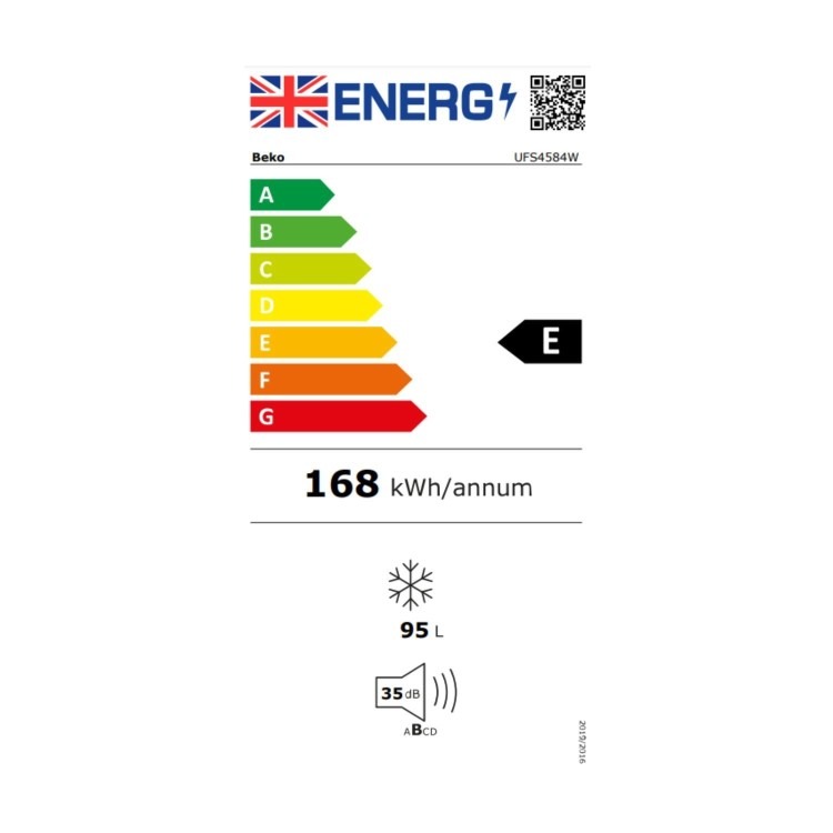 Beko 95 Litre Freestanding Under Counter Freezer - White - Image 4