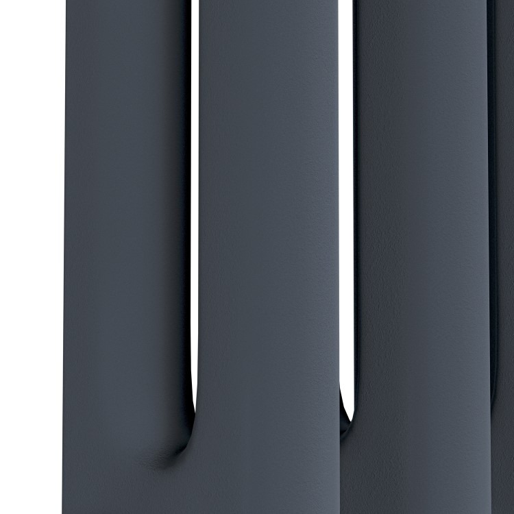 Reggio Anthracite Vertical Double Column Traditional Radiator 1500x290mm 2229 BTU - Cast Iron Style - Image 4