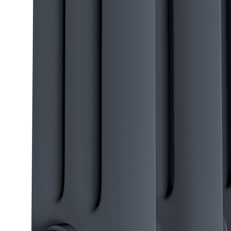 Reggio Anthracite Vertical Triple Column Traditional Radiator 1800x200mm 2218 BTU - Cast Iron Style - Image 5