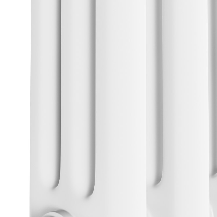 Reggio White Vertical Triple Column Traditional Radiator 1500x380mm 3751 BTU - Cast Iron Style - Image 5