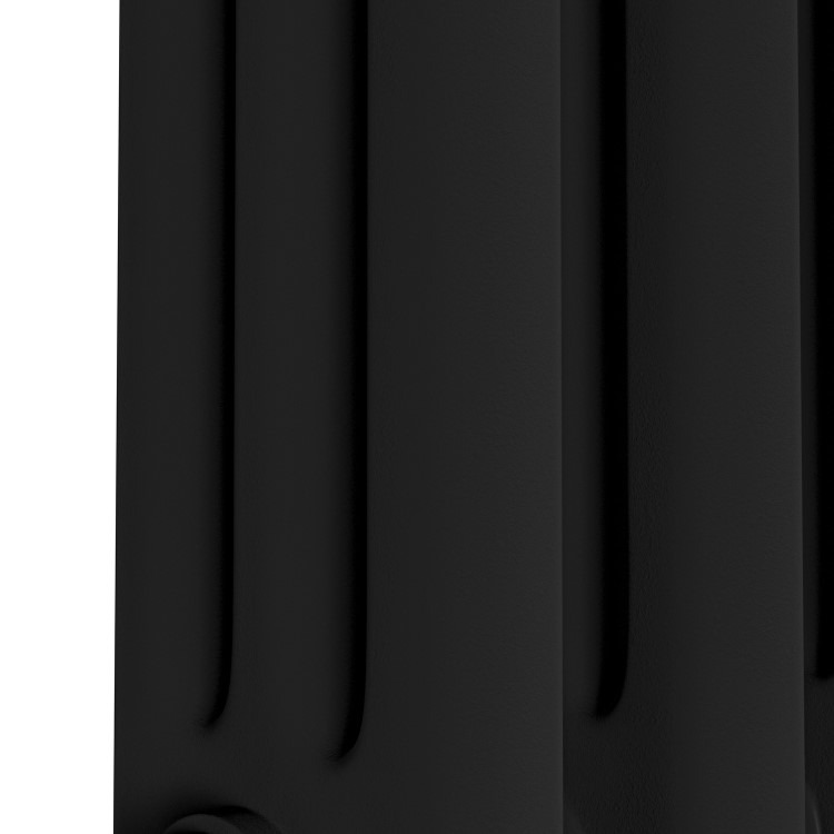 Reggio Midnight Black Vertical Triple Column Traditional Radiator 1800x380mm 4436 BTU - Cast Iron Style - Image 5
