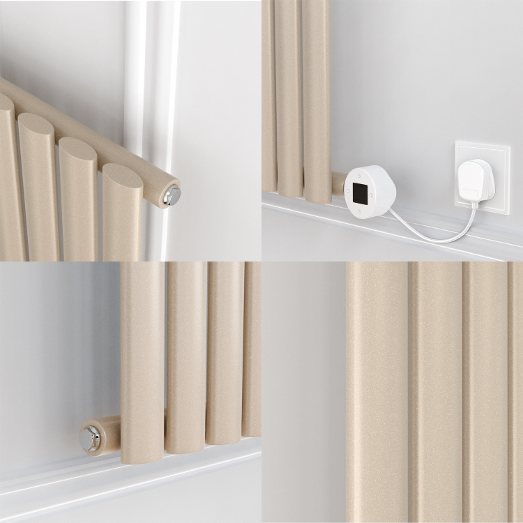 Cleopatra Vertical Smart Electric Radiator with Wi-Fi Thermostat - 1000W - H1600xW354 - Bathroom Safe - Image 5