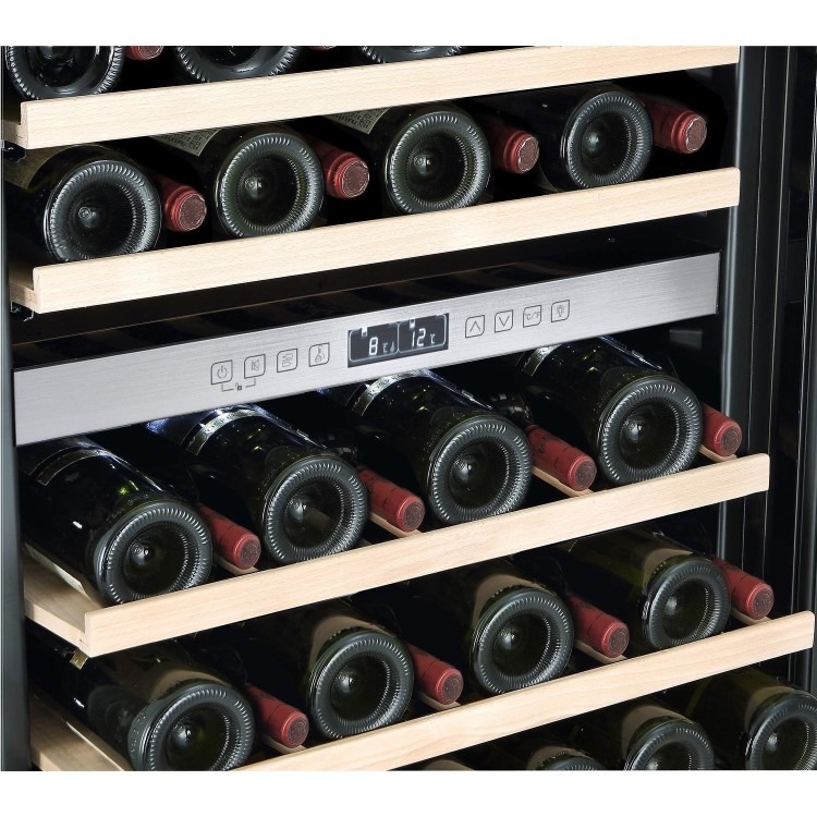 electriQ 46 Bottle Capacity Full Range Dual Zone Wine Cooler - Black - Image 5