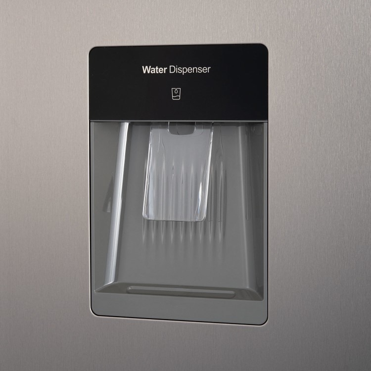 electriQ 415 Litre Four Door American Fridge Freezer with Water Dispenser - Stainless Steel - Image 3