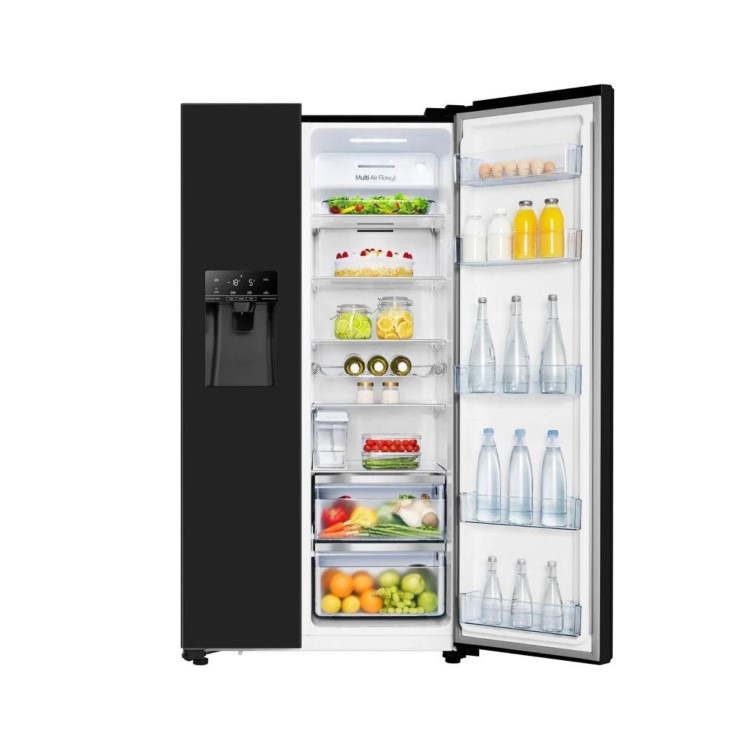 Hisense 562 Litre Side-By-Side American Fridge Freezer - Black - Image 6
