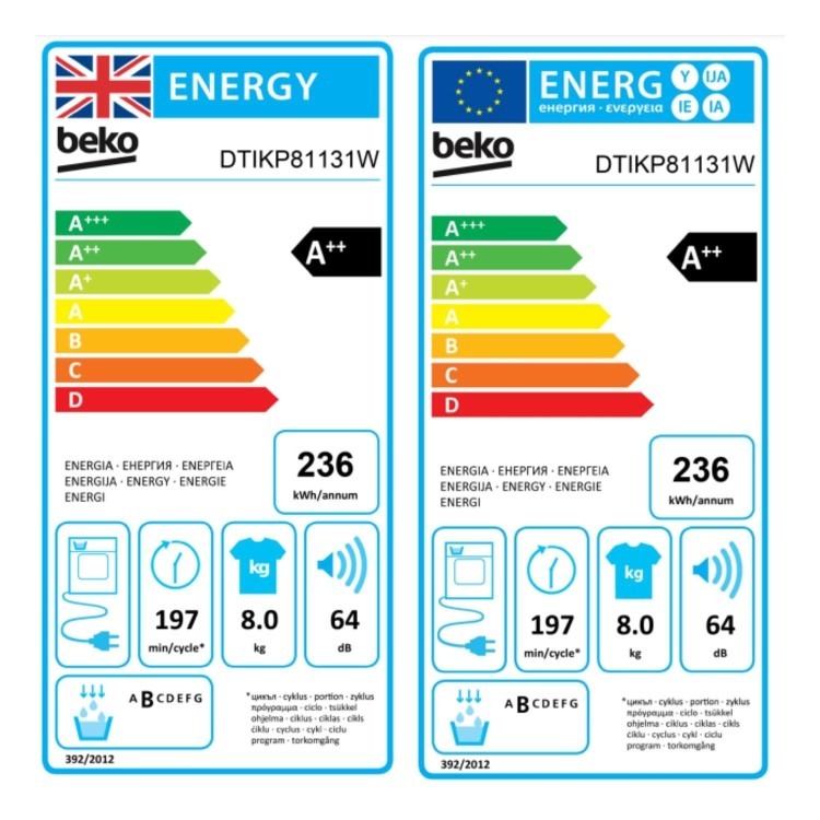 Beko 8kg Integrated Heat Pump Tumble Dryer - White - Image 6