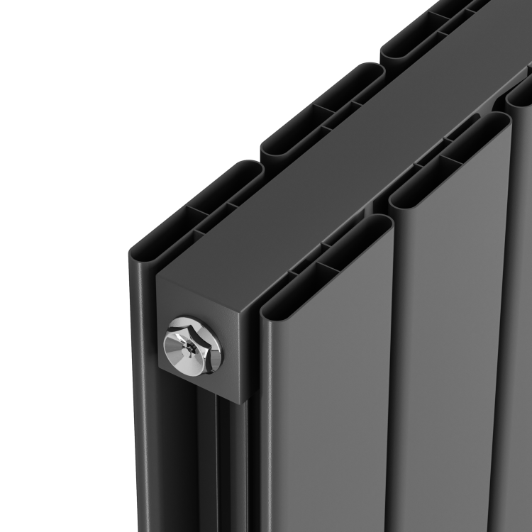 Eco Eleganza Anthracite Horizontal Flat Designer Aluminium Radiator 600x600mm Double Panel 2445 BTU - Image 5