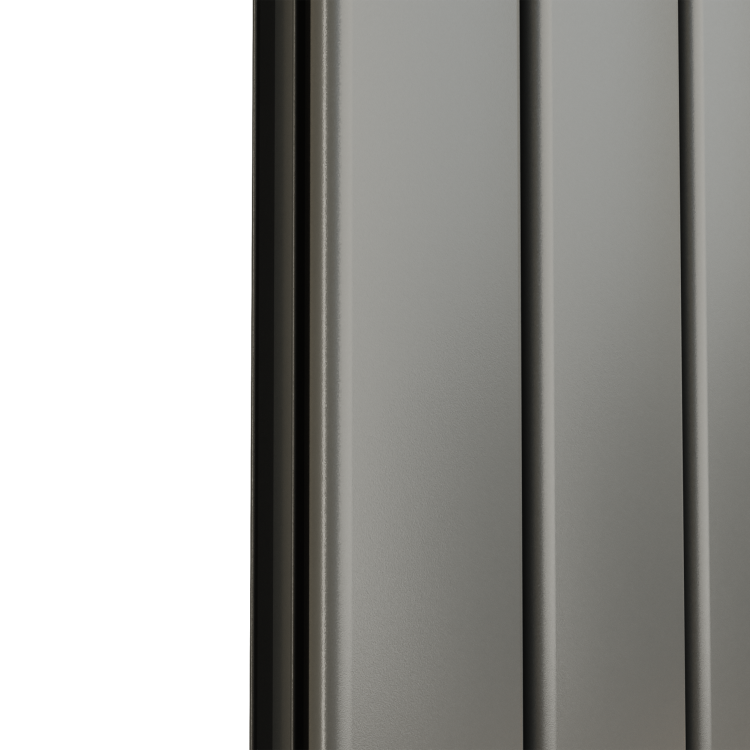 Eco Eleganza Anthracite Horizontal Flat Designer Aluminium Radiator 600x600mm Single Panel 1841 BTU - Image 6