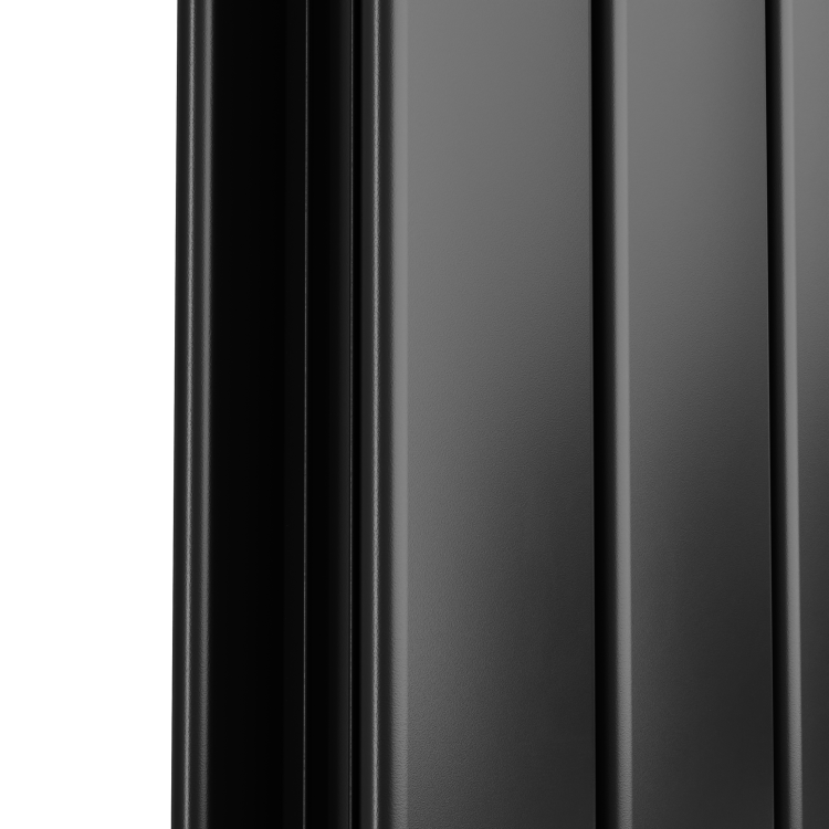 Eco Eleganza Midnight Black Vertical Flat Designer Aluminium Radiator 1800x300mm Double Panel 2928 BTU - Image 5