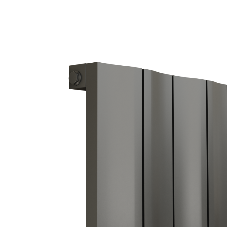 Eco Vivante Anthracite Vertical Wave Designer Aluminium Radiator 1800x374mm Single Panel 3005 BTU - Image 6