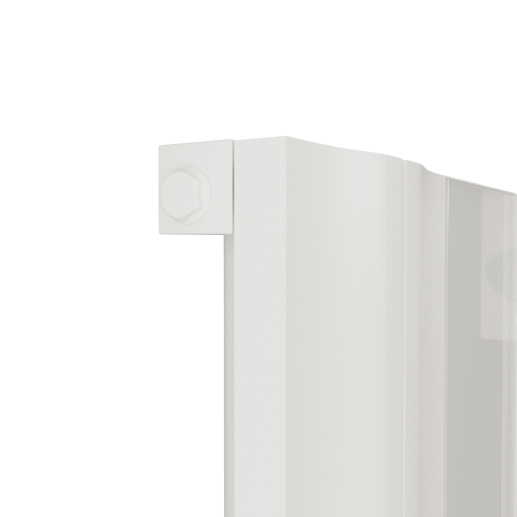 Eco Specchio White Vertical Wave Mirror Designer Aluminium Radiator 1800x550mm Single Panel 3387 BTU - Image 5