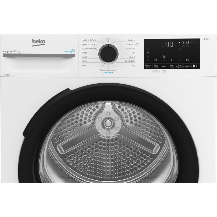 Beko SteamCure 9kg Heat Pump Tumble Dryer - A++ Rated, Quiet - White - Image 5