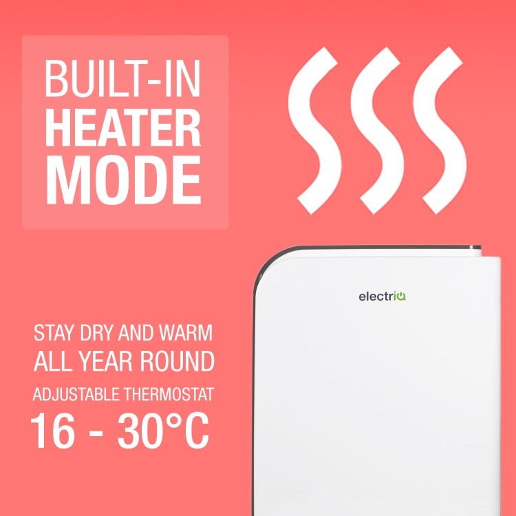 electriQ Platinum Low Temp 10L Smart Desiccant Laundry Dehumidifier with Heater - Image 7