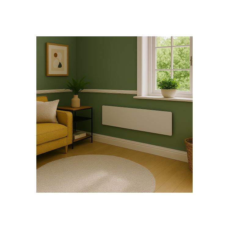 electriQ 750W Smart Slim Gloss White Glass Panel Heater Wall Mounted or Skirting Fitted Bathroom Safe Energy Efficient - Image 3