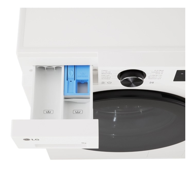 LG Series 3 Counter-Depth MAX™ 9kg 1200rpm Washing Machine - White - Image 7