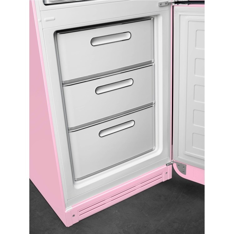Smeg 331 Litre Fifties Style Right Hand Hinge 70/30 Fridge Freezer - Pink - Image 11