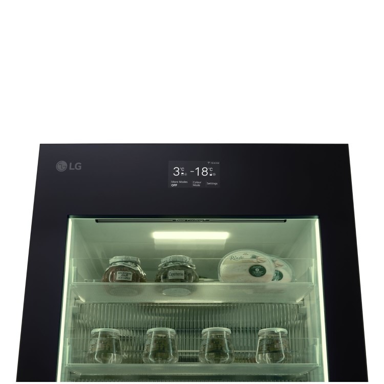 LG InstaView™ 349 Litre 60/40 Fridge Freezer - Black - Image 6