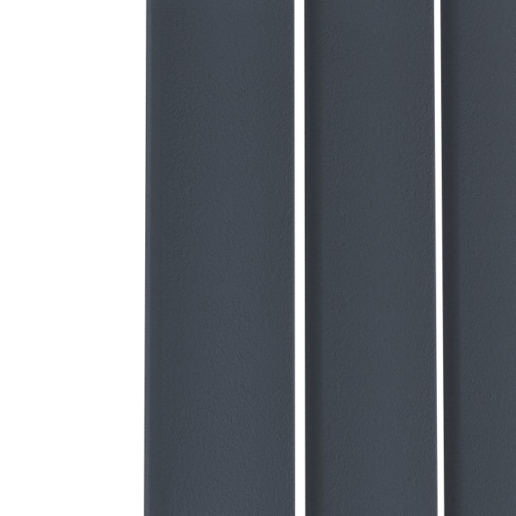 Riace Anthracite Horizontal Flat Designer Radiator 600x1020mm Single Panel 2383 BTU - Image 5