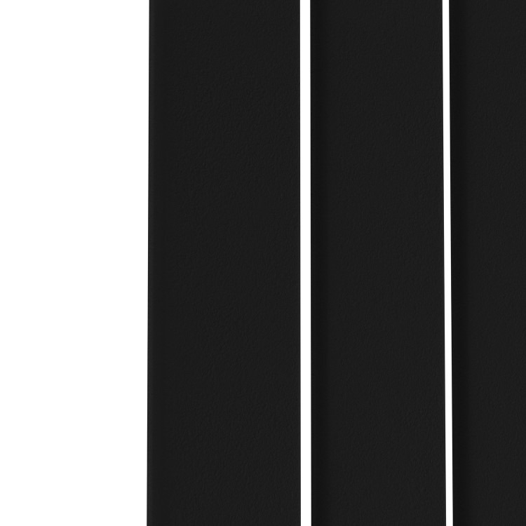 Riace Midnight Black Horizontal Flat Designer Radiator 600x1156mm Single Panel 2701 BTU - Image 5