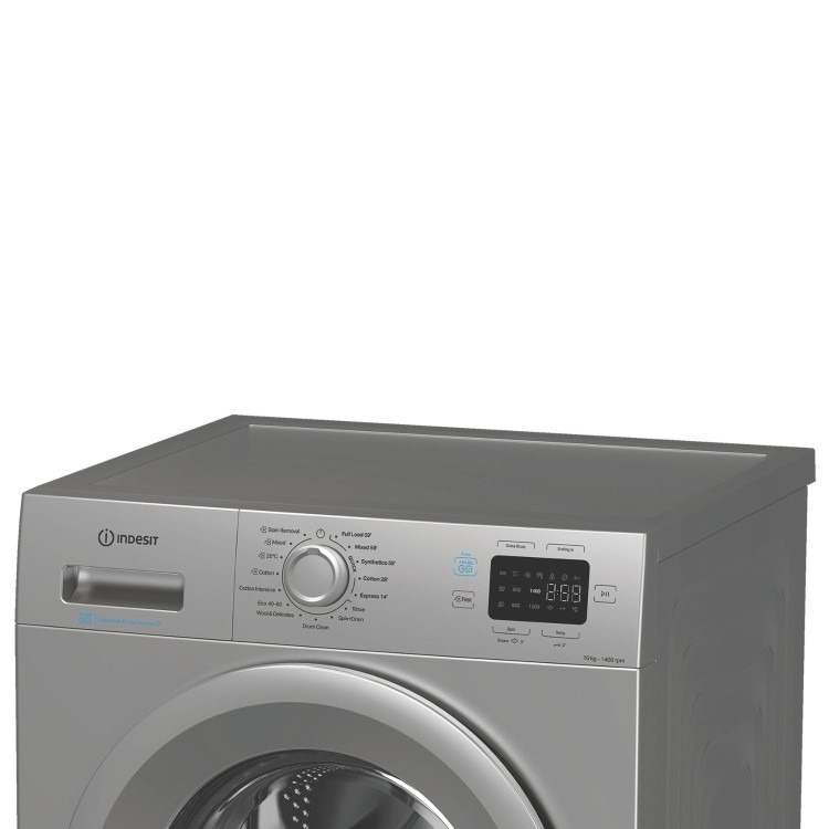 Indesit Push&Go 10kg 1400rpm Washing Machine - Silver - Image 6