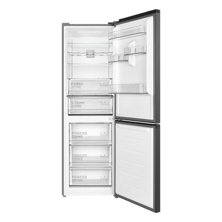 TCL 340 Litre 60/40 Freestanding Fridge Freezer - Silver - Image 4