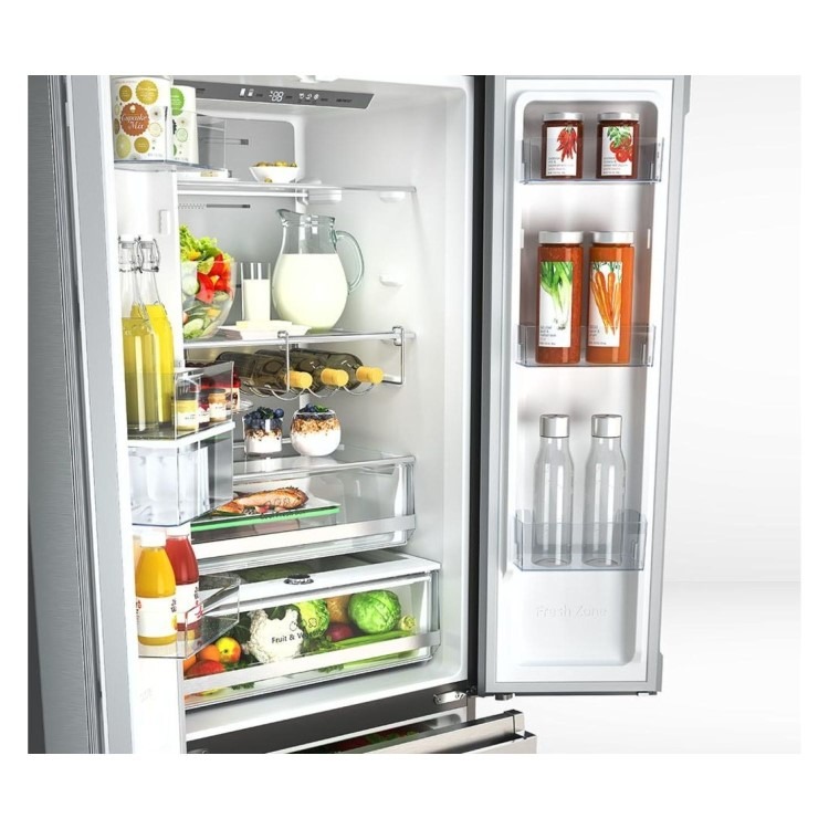 Hisense PureFlat Slim 485 Litre French Style American Fridge Freezer - Black - Image 6