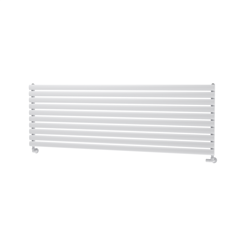 Sorrento Linea White Oval Designer Radiator 590x1800mm Single Panel 4256 BTU - Horizontal Bars - Image 5