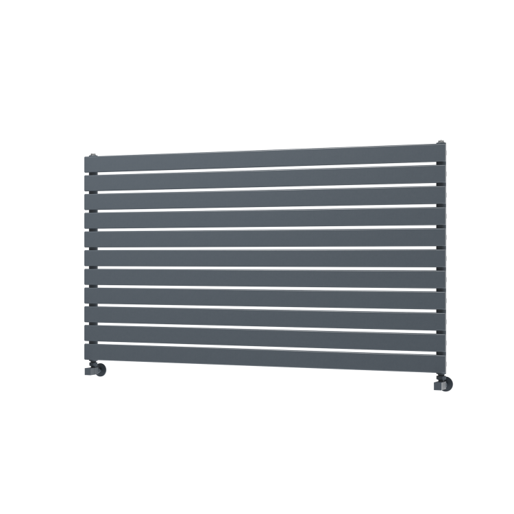 Riace Linea Dark Grey Anthracite Flat Designer Radiator 770x1400mm Single Panel 4072 BTU - Horizontal Bars - Image 5