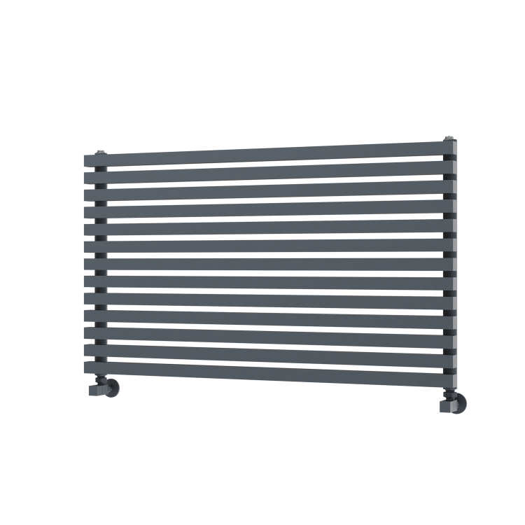 Ravello Linea Dark Grey Anthracite Square Designer Radiator 585x1000mm Single Panel 2785 BTU - Horizontal Bars - Image 5