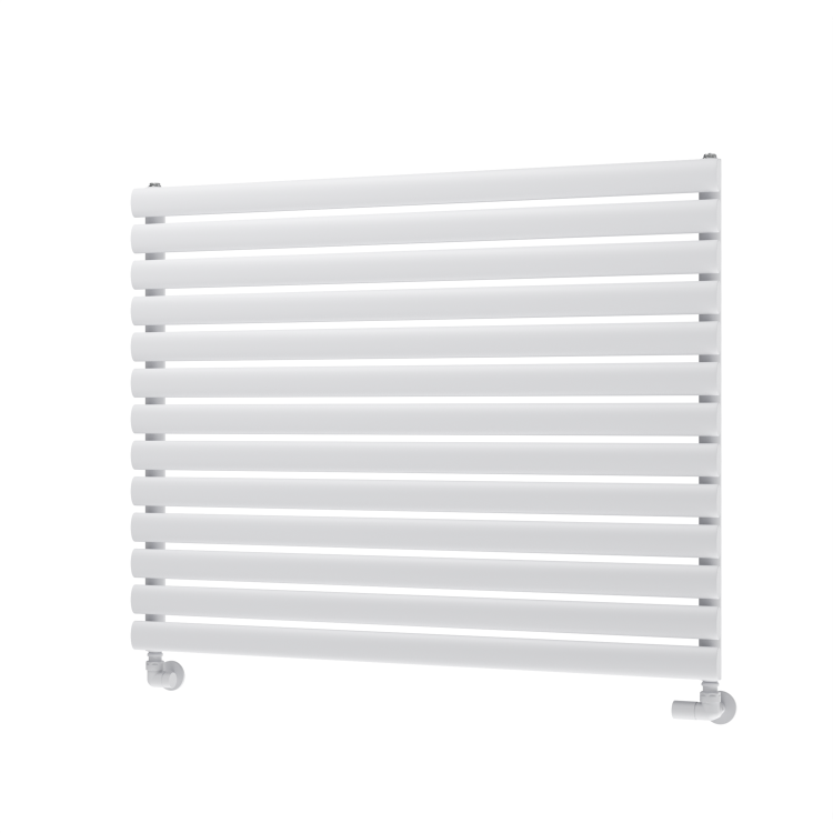 Sorrento Linea White Oval Designer Radiator 767x1000mm Single Panel 3147 BTU - Horizontal Bars - Image 5