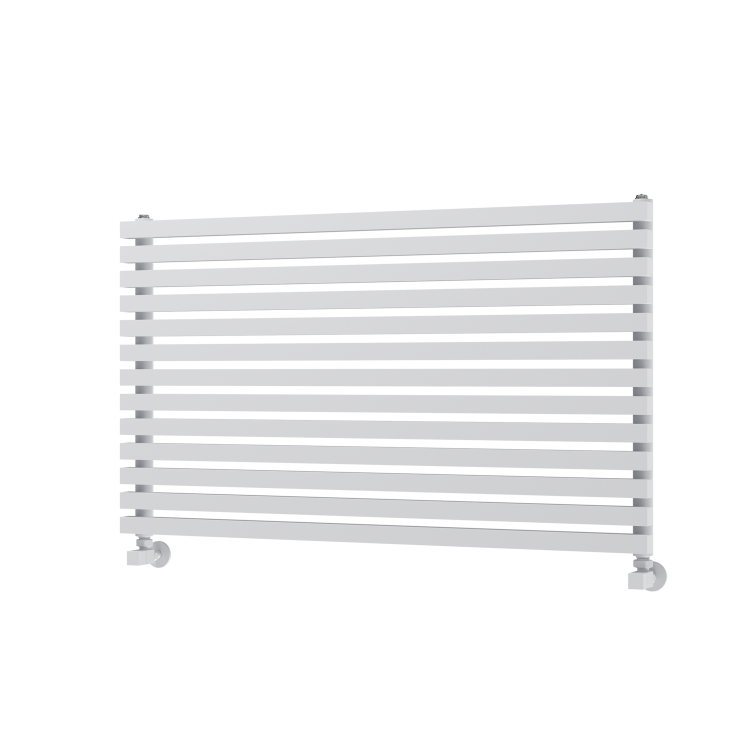 Riace Linea Midnight Black Flat Designer Radiator 630x1200mm Single Panel 2881 BTU - Horizontal Bars - Image 5