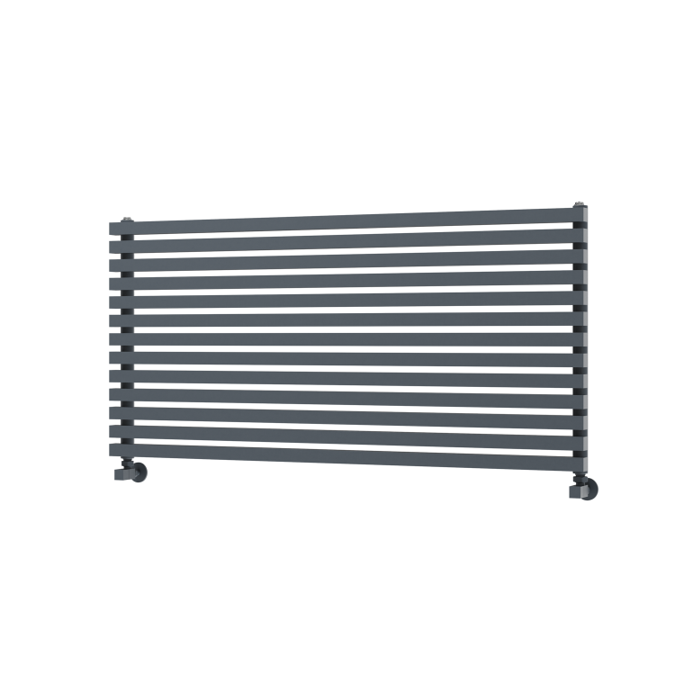 Ravello Linea Dark Grey Anthracite Square Designer Radiator 585x1200mm Single Panel 3287 BTU - Horizontal Bars - Image 5