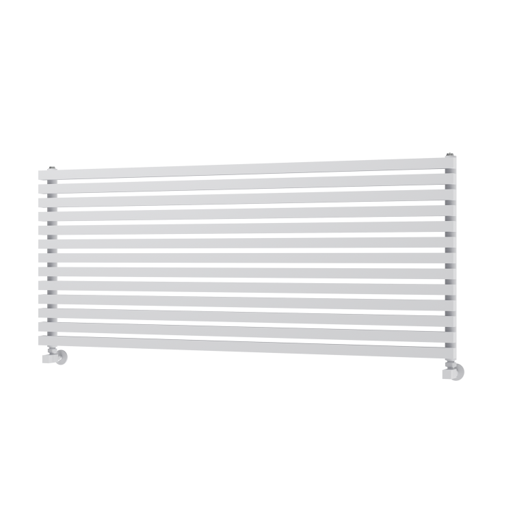 Ravello Linea White Square Designer Radiator 585x1400mm Single Panel 3782 BTU - Horizontal Bars - Image 5