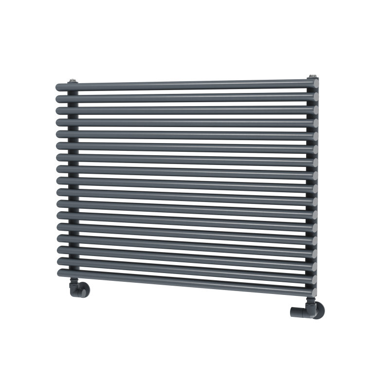 Ventura Linea Dark Grey Anthracite Oval Unique Designer Radiator 595x800mm Single Panel 2386 BTU - Horizontal Bars - Image 5