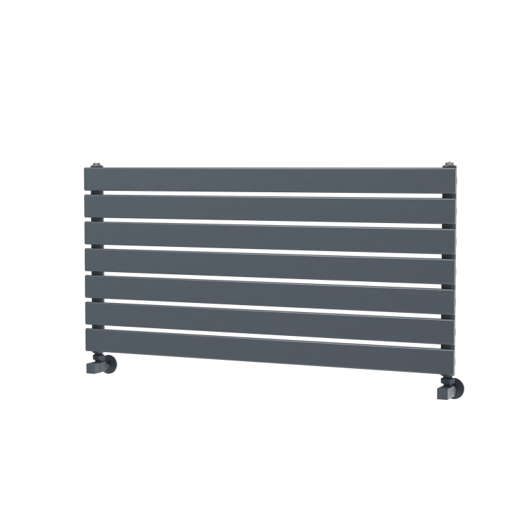 Riace Linea Dark Grey Anthracite Flat Designer Radiator 490x1000mm Single Panel 1891 BTU - Horizontal Bars - Image 5