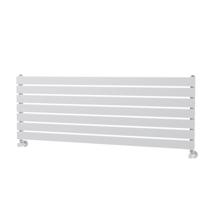 Sorrento Linea White Oval Designer Radiator 472x1000mm Double Panel 2952 BTU - Horizontal Bars - Image 5