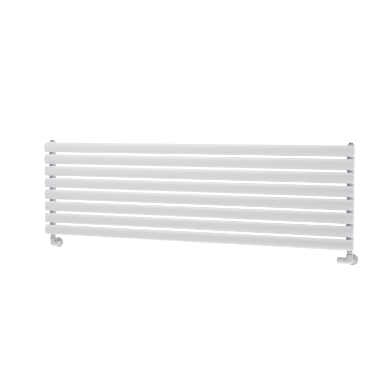 Riace Linea Midnight Black Flat Designer Radiator 630x1200mm Single Panel 2881 BTU - Horizontal Bars - Image 5