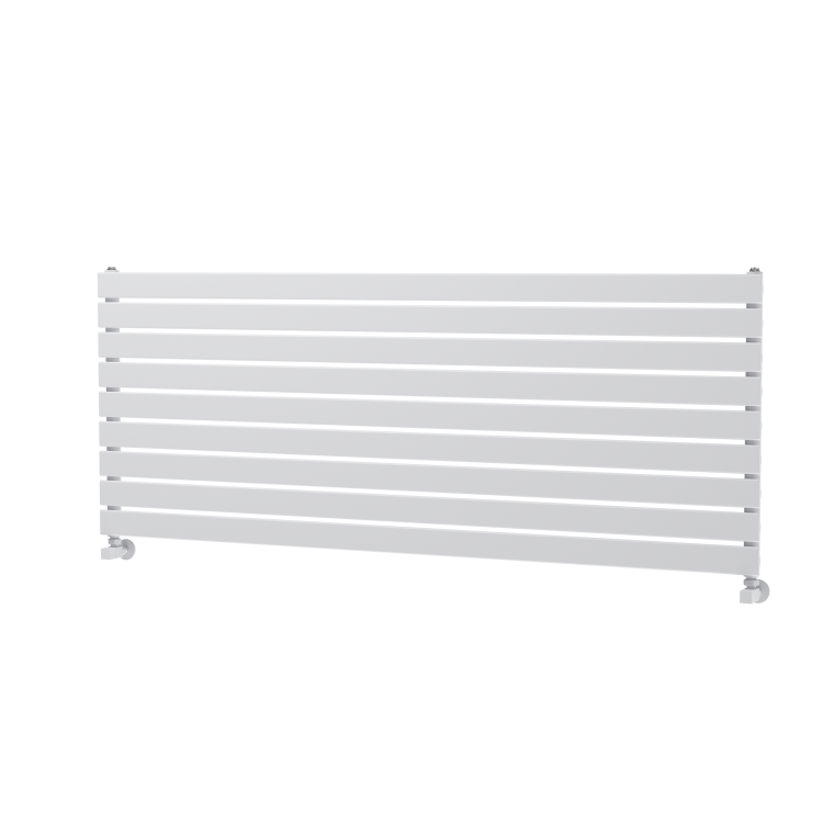 Riace Linea White Flat Designer Radiator 630x1600mm Single Panel 3795 BTU - Horizontal Bars - Image 5