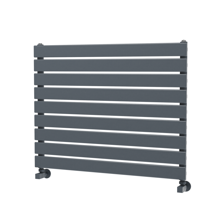 Riace Linea Dark Grey Anthracite Flat Designer Radiator 630x800mm Single Panel 1990 BTU - Horizontal Bars - Image 5