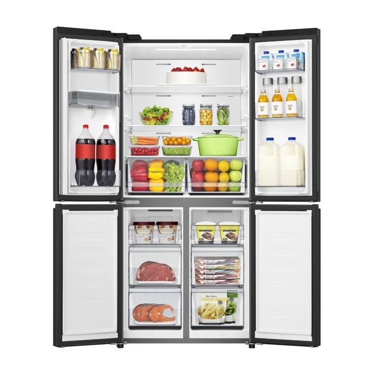 Hisense Pureflat Infinite 482 Litre Four Door American Fridge Freezer - Black - Image 6