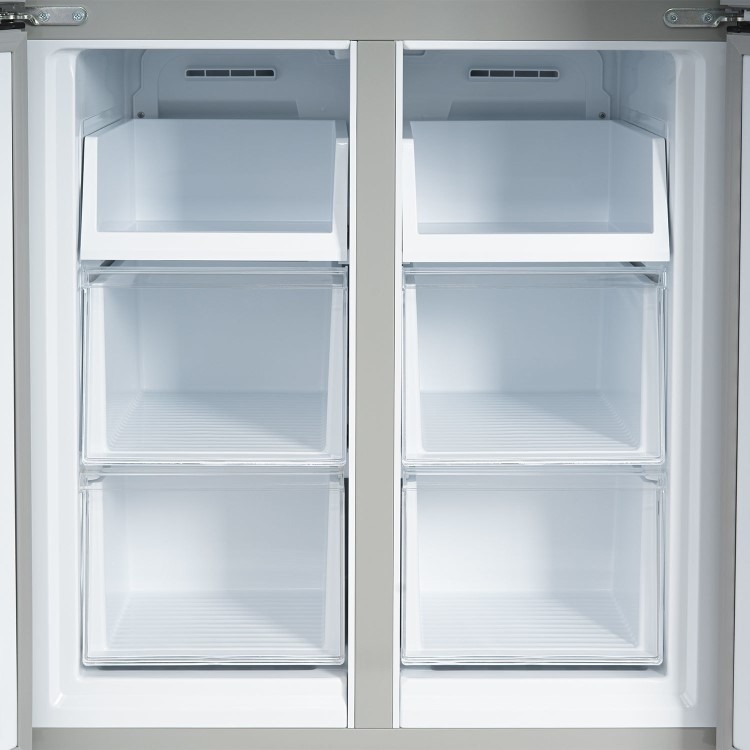 electriQ 415 Litre Four Door American Fridge Freezer with Water Dispenser - Stainless Steel - Image 6