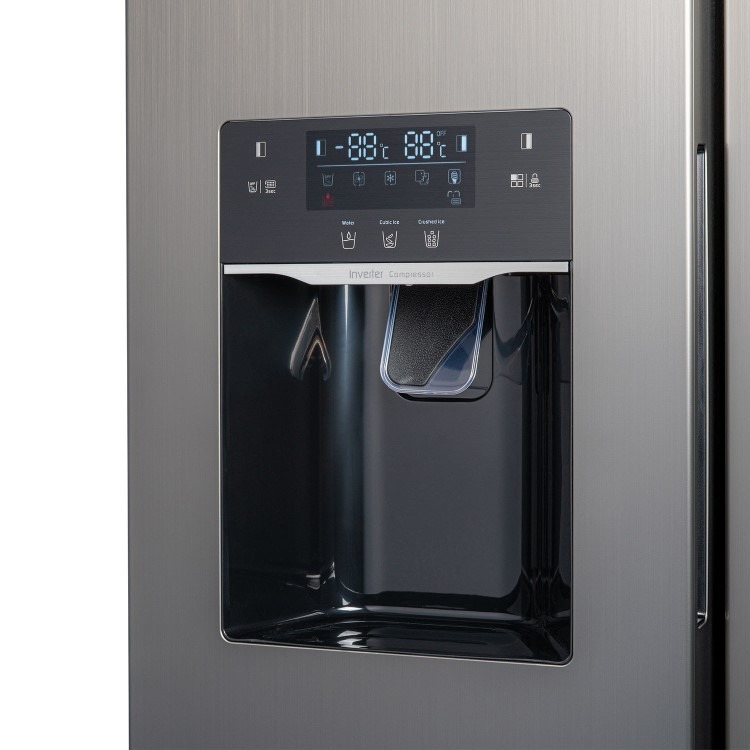 electriQ 513 Litre Side-by-Side American Fridge Freezer – Stainless Steel - Image 6