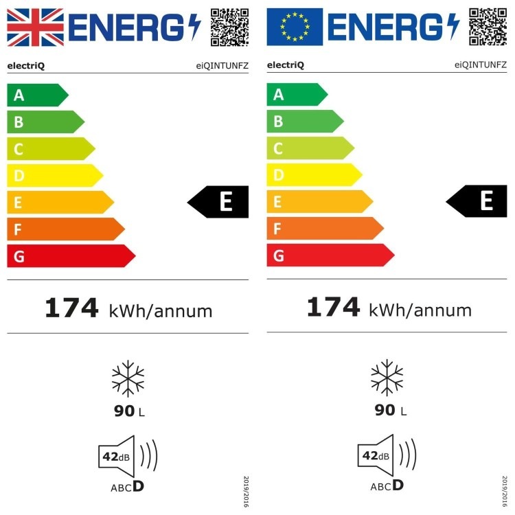 electriQ 90L Integrated Under Counter Freezer - Image 6