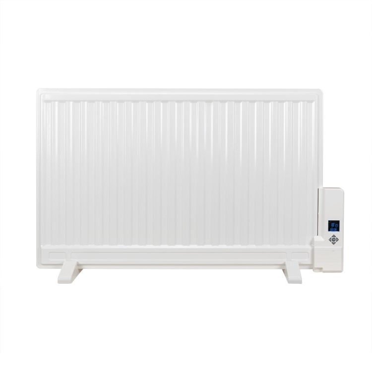 electriQ 800W Slim Wall Mounted Oil Filled Radiator H550xW950mm Weekly Timer - White - Image 4