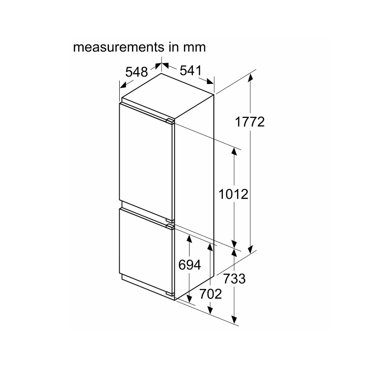 Neff N30 260 Litre 70/30 Integrated Fridge Freezer - Image 7