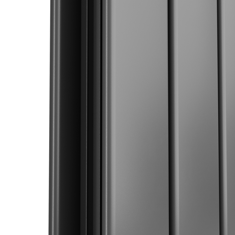 Eco Eleganza Anthracite Horizontal Flat Designer Aluminium Radiator 600x600mm Double Panel 2445 BTU - Image 6
